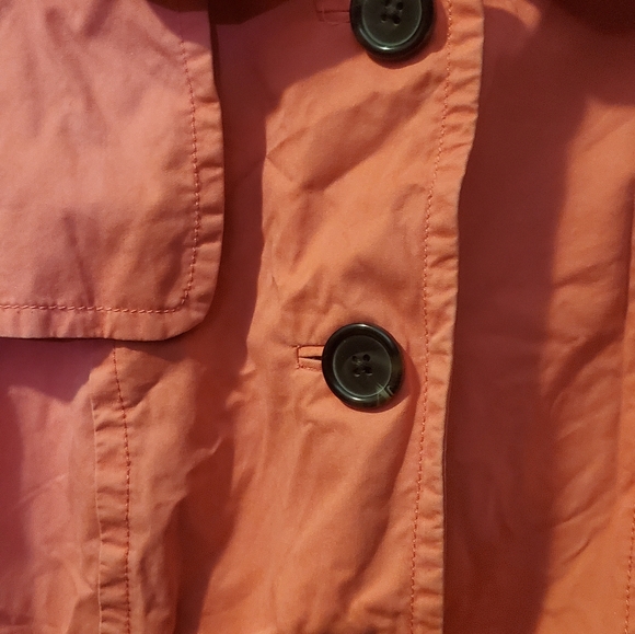 🔆 Pink Banana Republic femine pea/ladies trench style jacket damaged - Picture 8 of 16